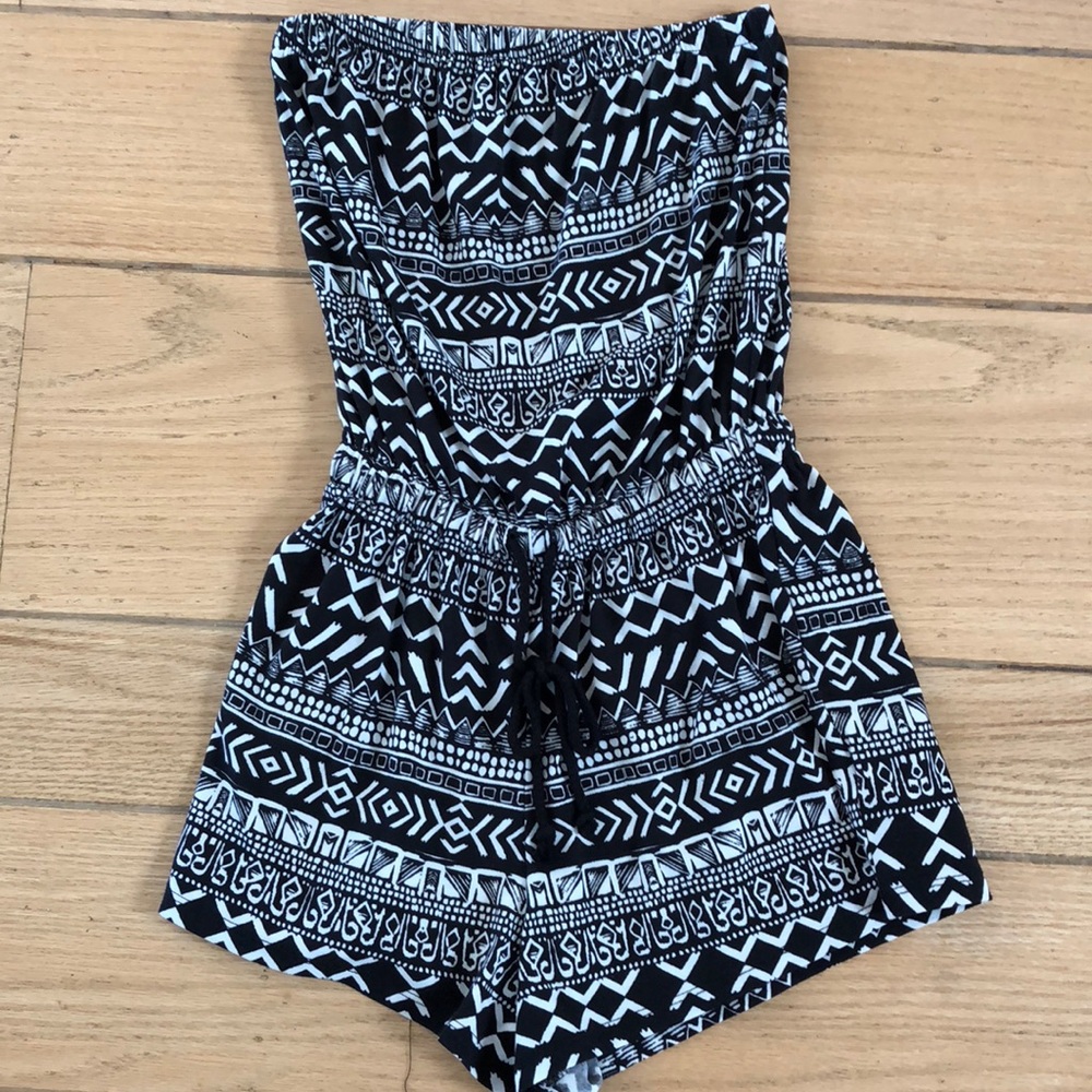 Black and white romper
